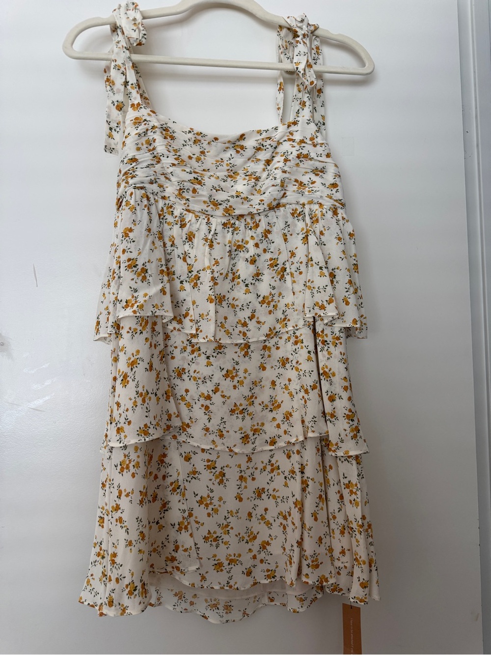 NWT Reformation Avni Floral Tiered Sundress in Yellow